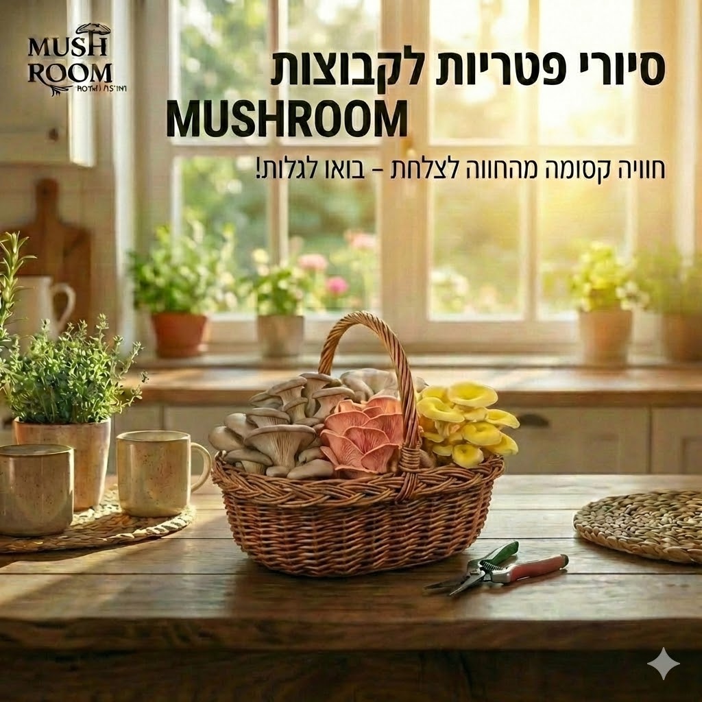 סיור פטריות לקבוצות בחוות מאשרום